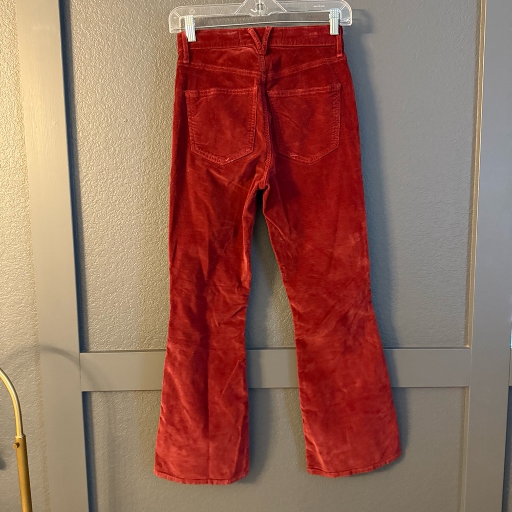 VERONICA BEARD • Carson ankle flare high rise pants - oxblood - size 25 - Picture 8 of 11